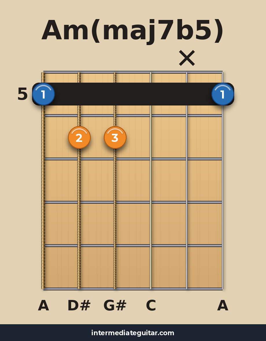 Am(maj7b5) voicing 2